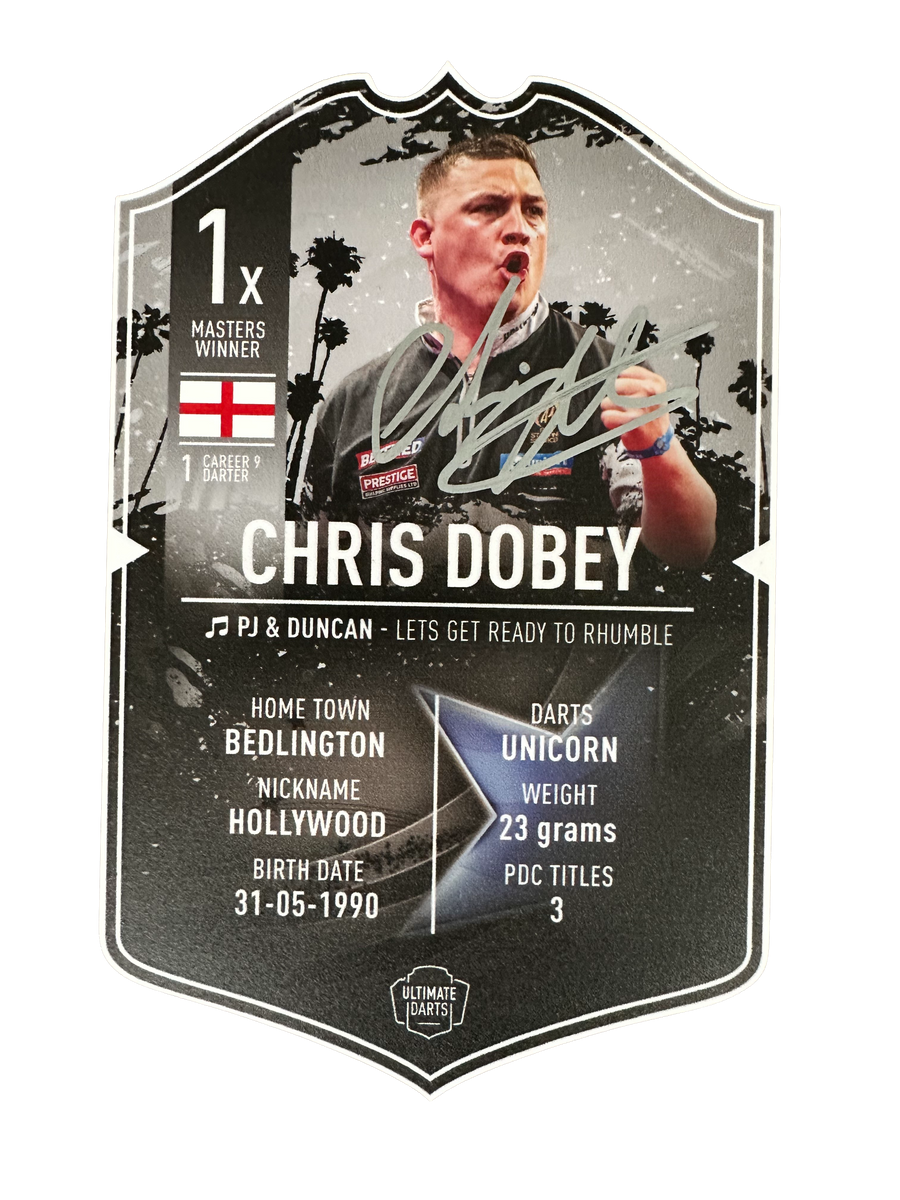 Exclusive Chris Dobey *Signed* Mini Ultimate Darts Card