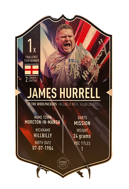 SIGNED Exclusive James Hurrell Mini Ultimate Darts Card