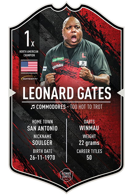 LEONARD GATES ULTIMATE DARTS CARD