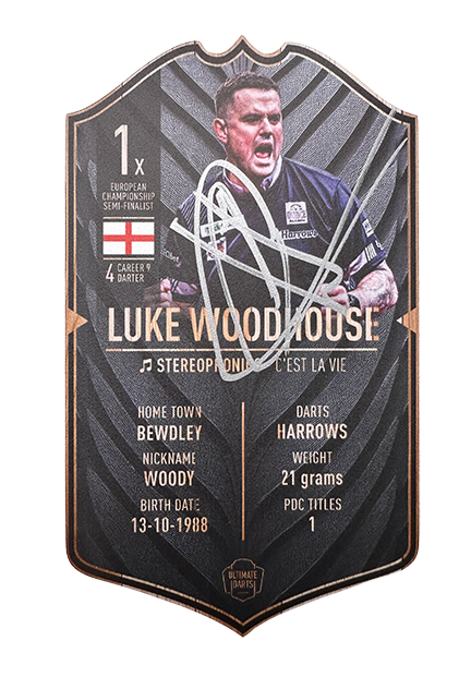 SIGNED Exclusive Luke Woodhouse Mini Ultimate Darts Card