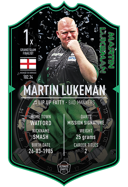 Martin Lukeman Ultimate Darts Card