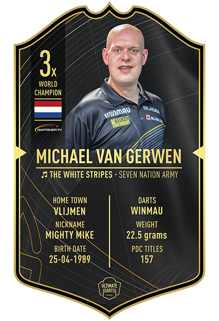 Michael van Gerwen Limited Edition Ultimate Darts Card 2025