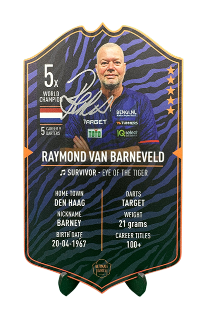 Exclusivo Raymond Van Barneveld *Firmado* Mini Ultimate Darts Card