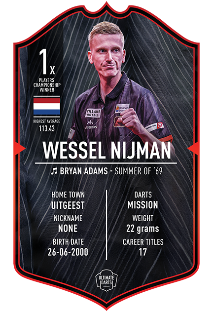 Wessel Nijman Ultimate Darts Card